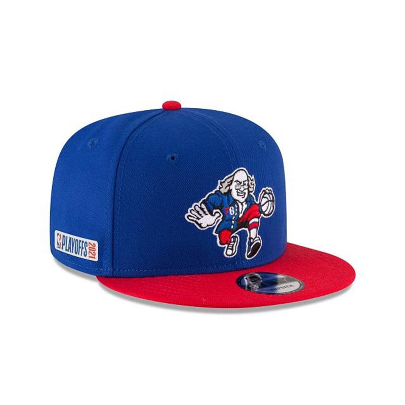 NBA Philadelphia 76ers Playoff Side Patch 9Fifty Snapback (QCZ9116) - Yellow New Era Caps